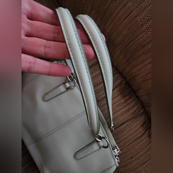 Coach Mint Green Crossgrain Leather Small Christie Satchel Shoulder Bag (F33637) - Picture 5 of 15